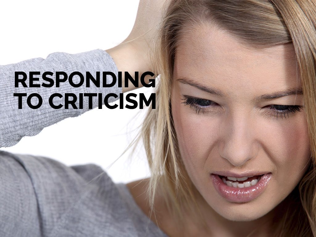 Responding to Criticism