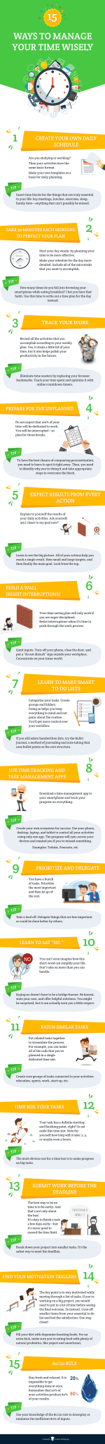 15 Ways to Manage Time infographic