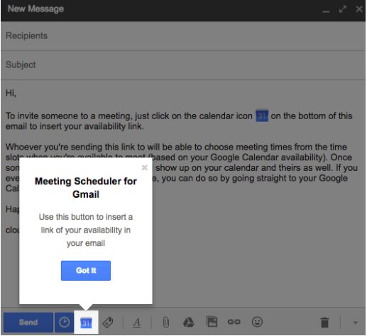 Meeting scheduler gmail