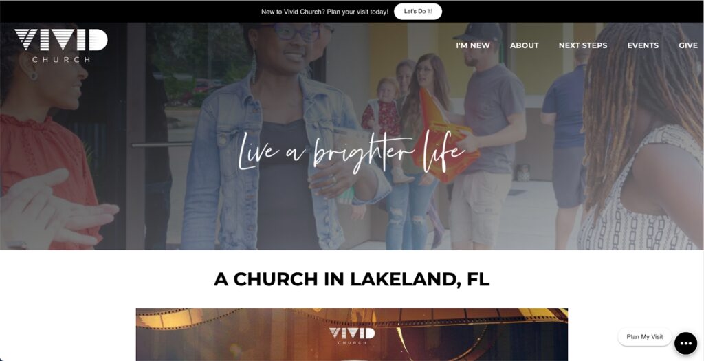 Epic church website design examples by Ministry Designs, created with their church website builder, Omega.