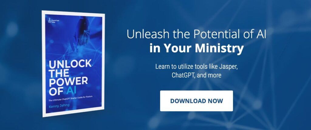 cover unlock the power of ai for churches